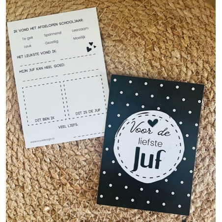 invulkaart liefste juf