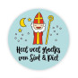 Stickers groetjes Sint Piet kleur