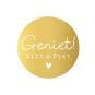sticker geniet sint goud