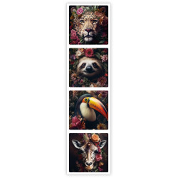 stickermix jungledieren bloemen