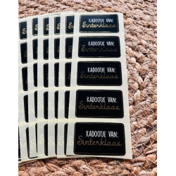 sticker rechthoek kadootje sinterklaas