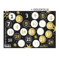 stickervel advent goud zwart