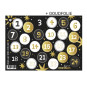 stickervel advent goud zwart