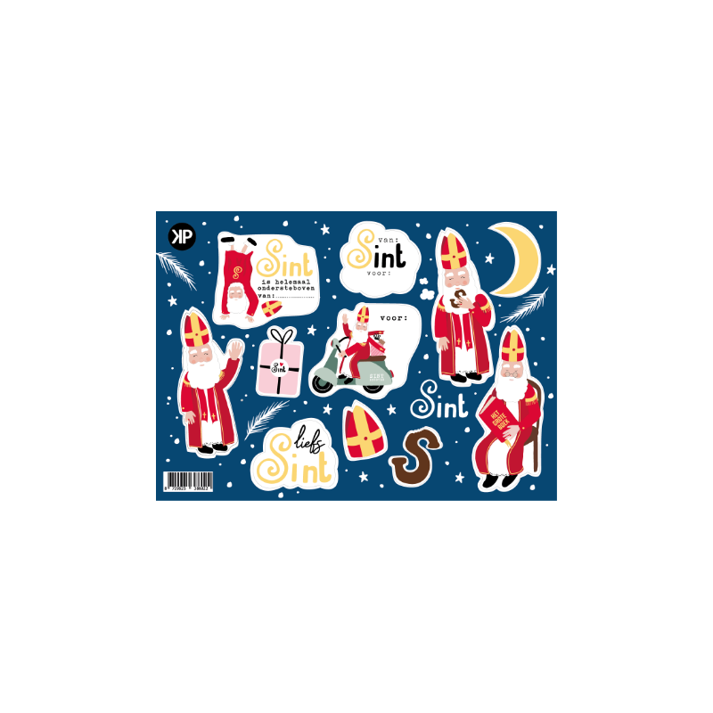 stickervel sinterklaas scooter