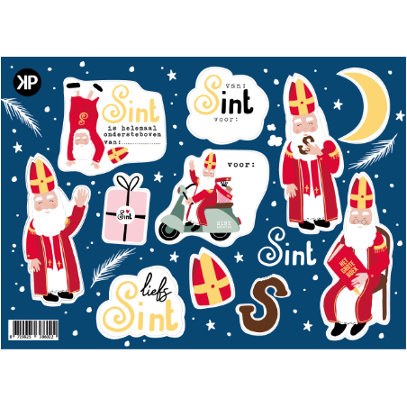 stickervel sinterklaas scooter
