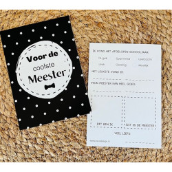 invulkaart meester zwart wit