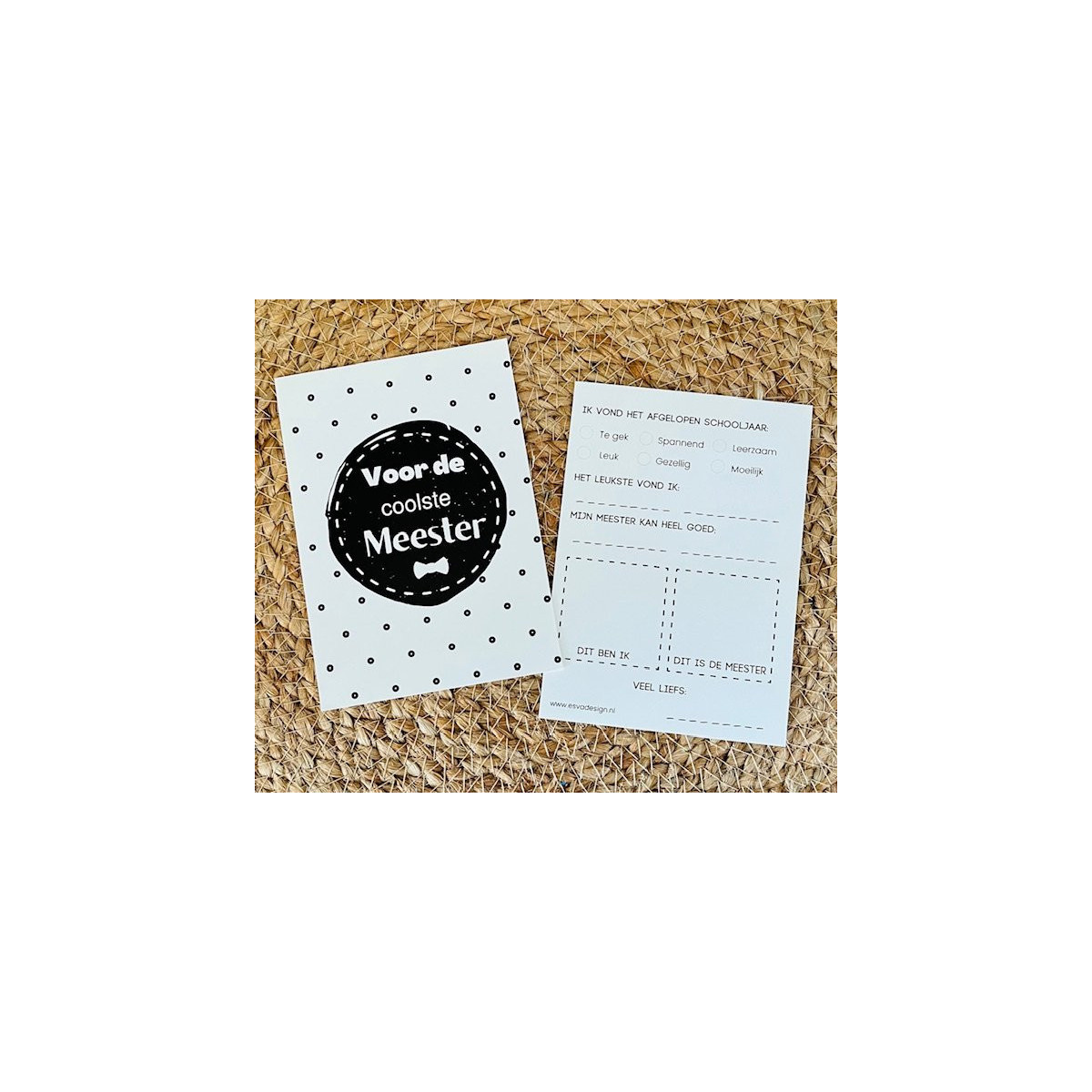 invulkaart coolste meester witzwart