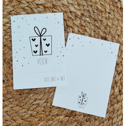 minikaart Sint kadootje hartjes