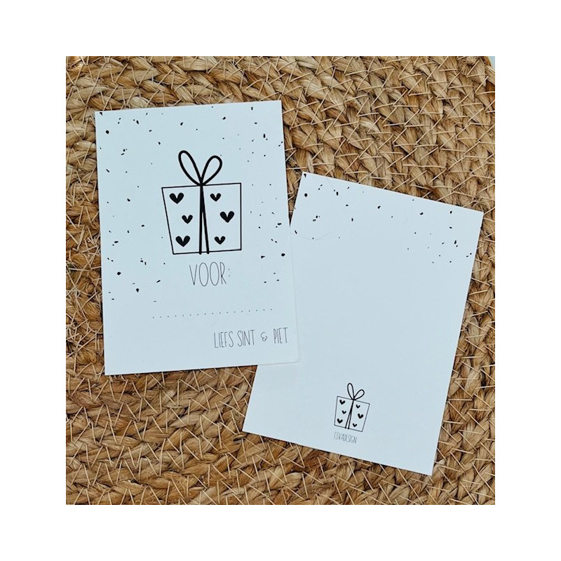 minikaart Sint kadootje hartjes