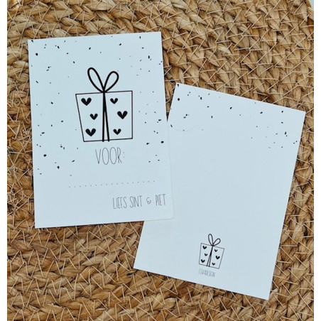 minikaart Sint kadootje hartjes