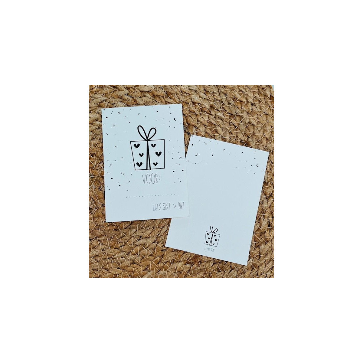 minikaart Sint kadootje hartjes