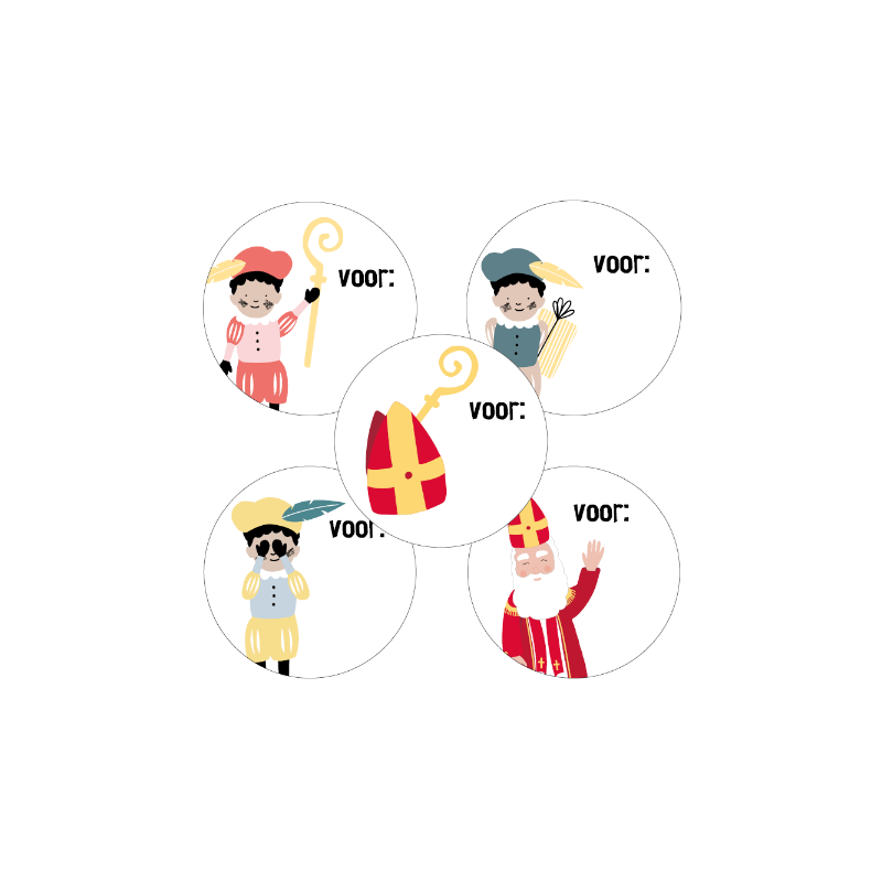 stickermix pietjes sinterklaas
