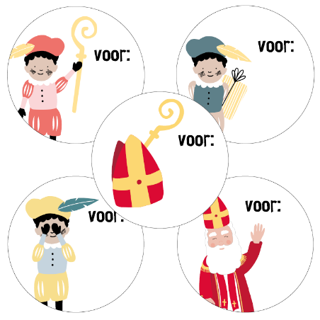 stickermix pietjes sinterklaas