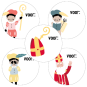 stickermix pietjes sinterklaas