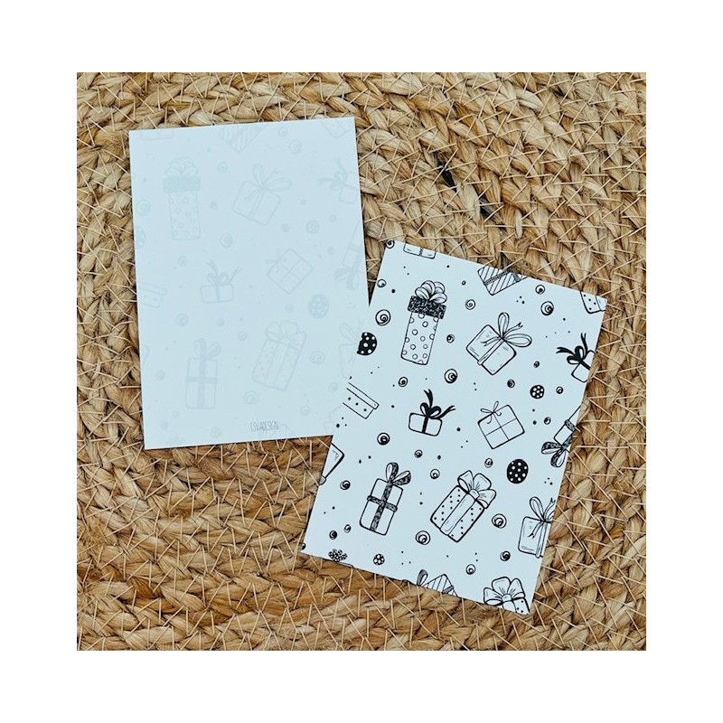 Minikaart - kadootjes print