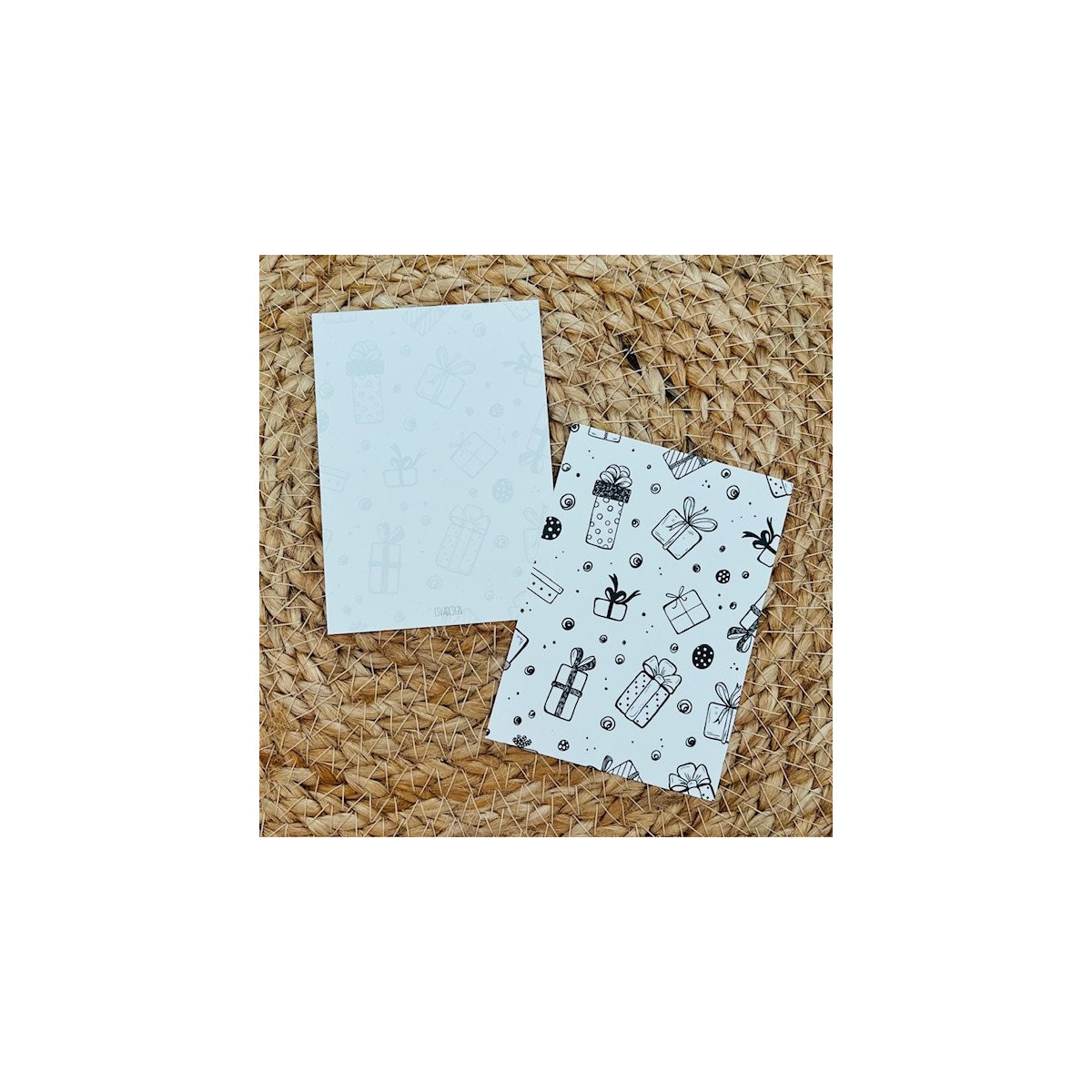 Minikaart - kadootjes print