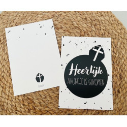 Kaart heerlijk avondje zwartwit