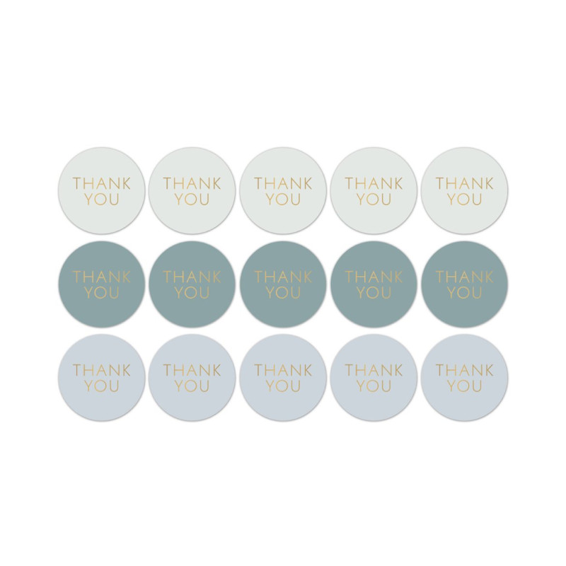 sticker thank you mint