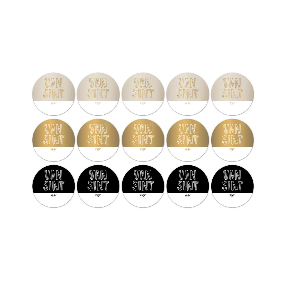 stickermix van sint voor goud