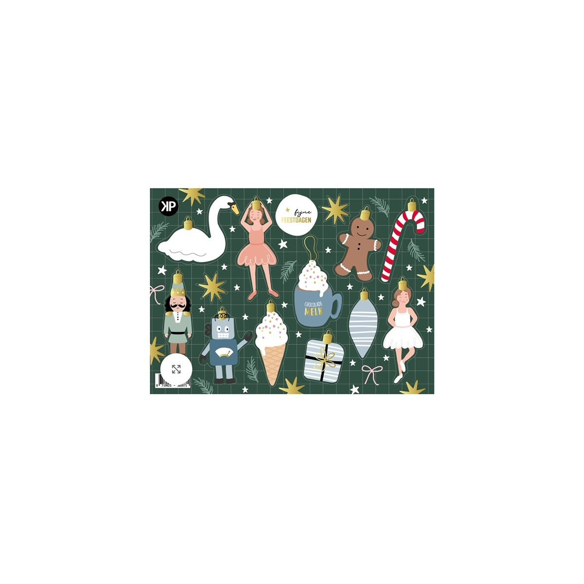 stickervellen kerstballen kitsch