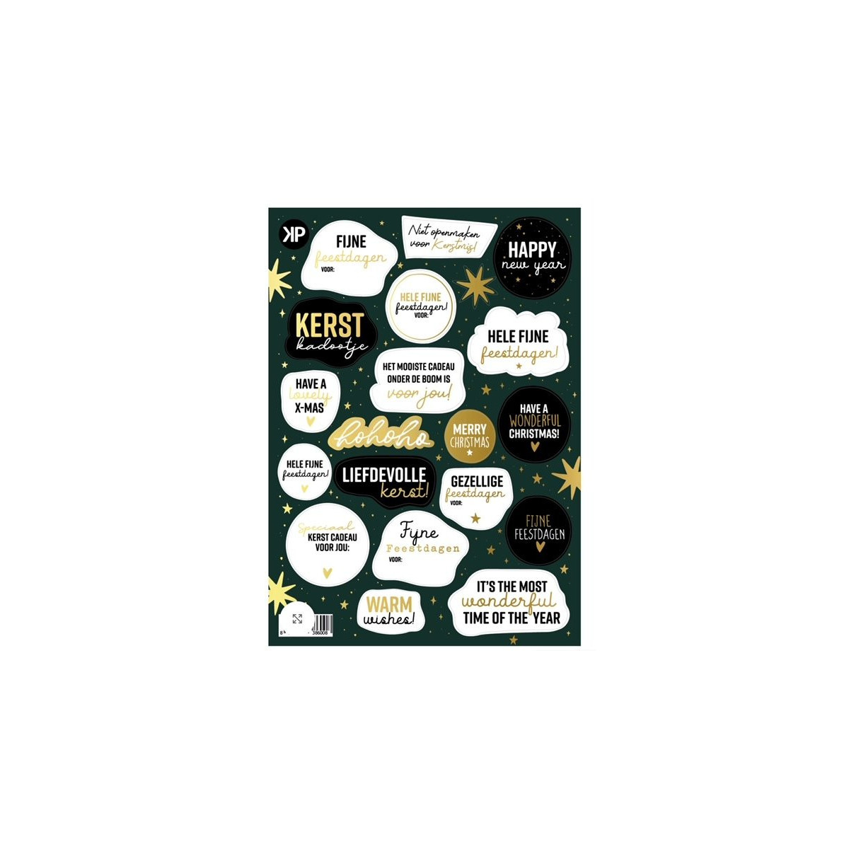 stickervel liefdevolle kerst