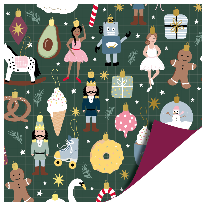 kadopapier kerst kerstballen