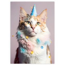 kaart party animal poes