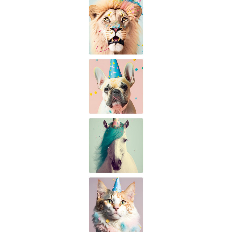 stickermix unicorn party animal pastel