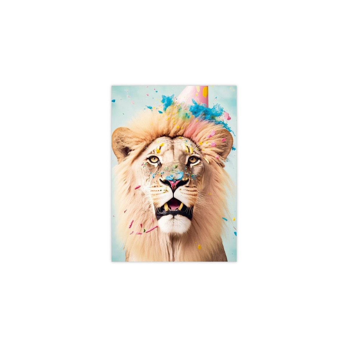 kaart party animal leeuw