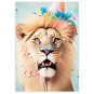 kaart party animal leeuw