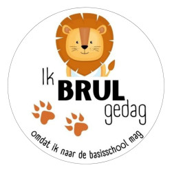 sticker brul gedag basisschool