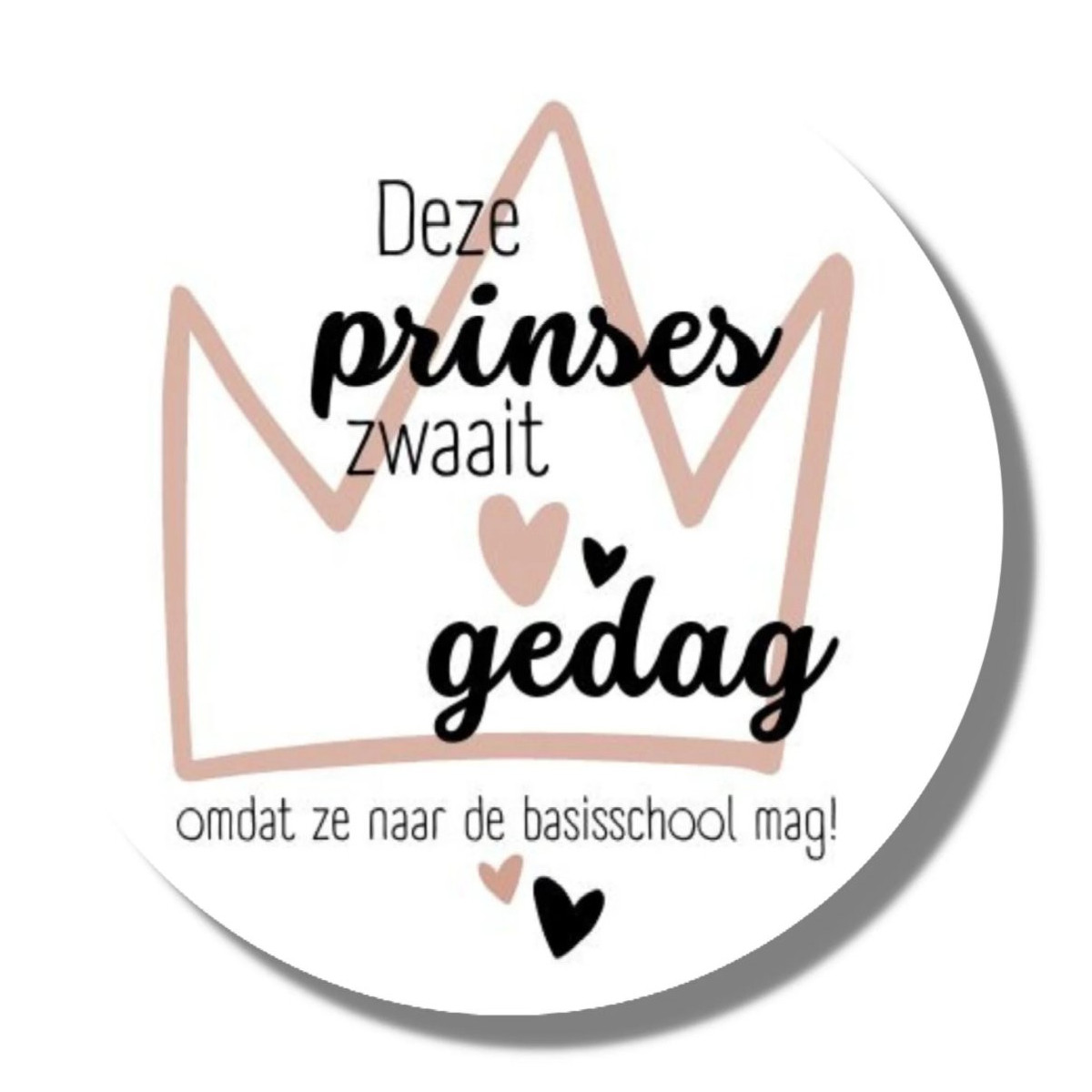 sticker prinses zwaai gedag
