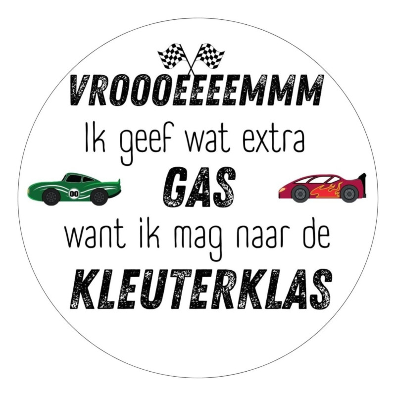 sticker gas kleuterklas