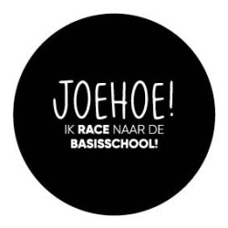 sticker joehoe race basisschool