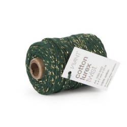 lurex koord donkergroen goud