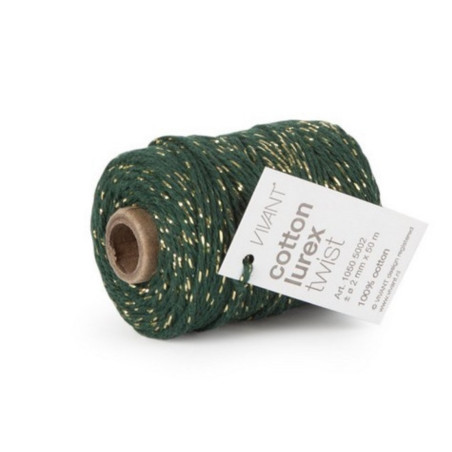 lurex koord donkergroen goud