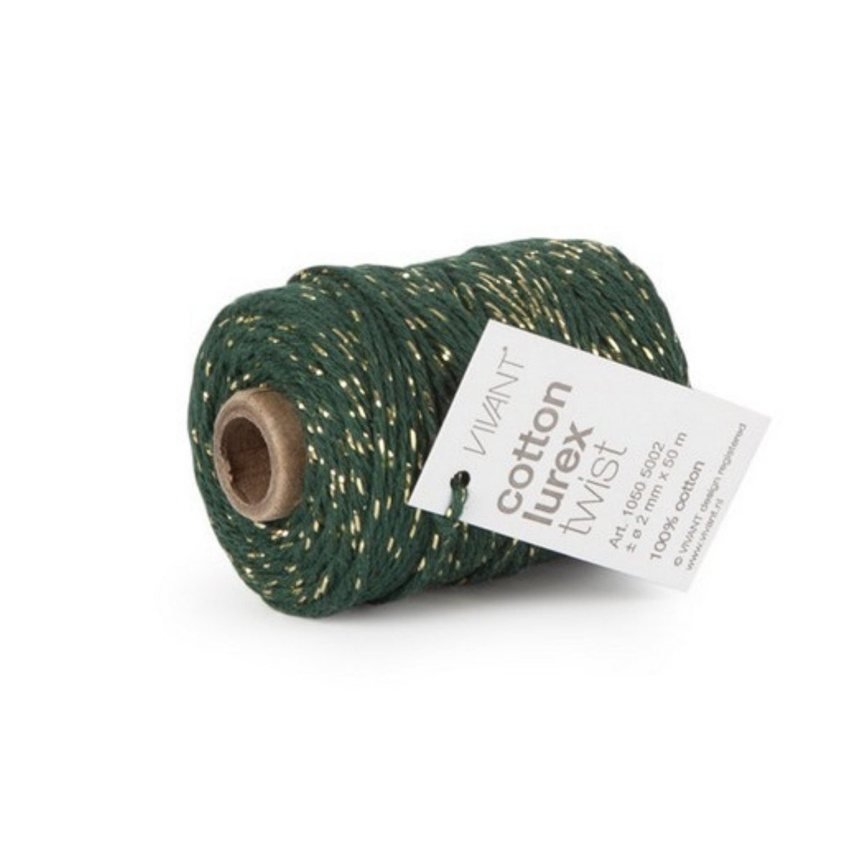 lurex koord donkergroen goud