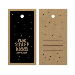 label kraft zwart fijne sinterklaasavond