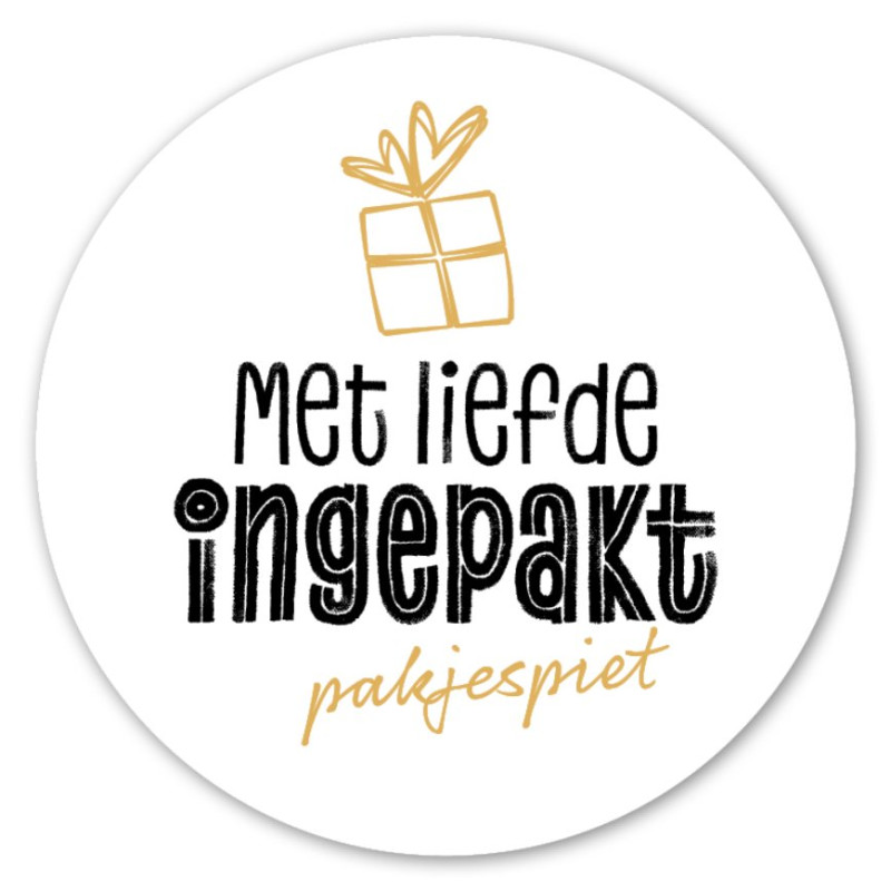 sticker liefde ingepakt pakjespiet