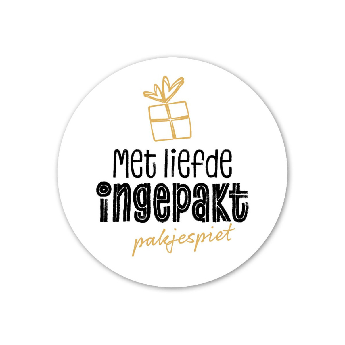sticker liefde ingepakt pakjespiet