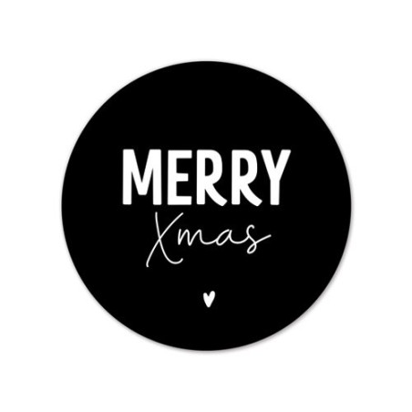 sticker merry xmas hartje
