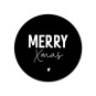 sticker merry xmas hartje