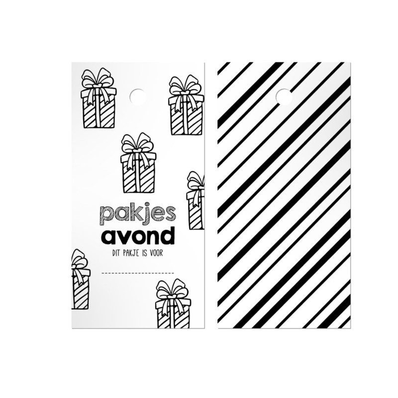 kadolabel pakjesavond pakje voor