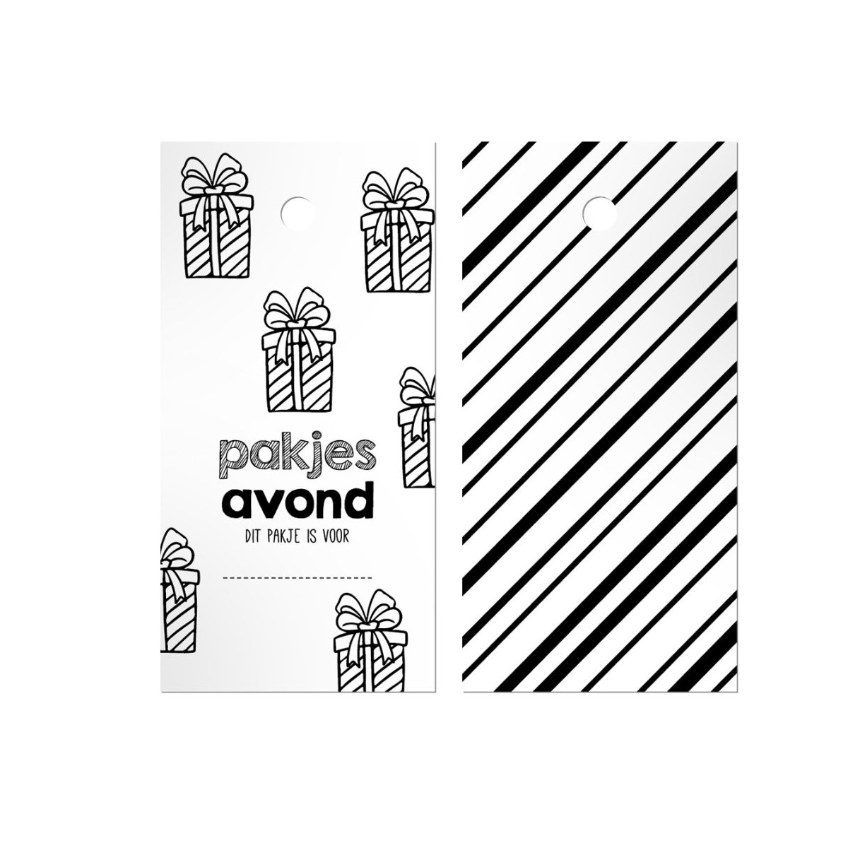 kadolabel pakjesavond pakje voor