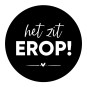 sticker het zit drop hartje