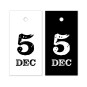kadolabel 5 dec zwart wit