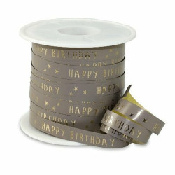 lint taupe goud happy birthday