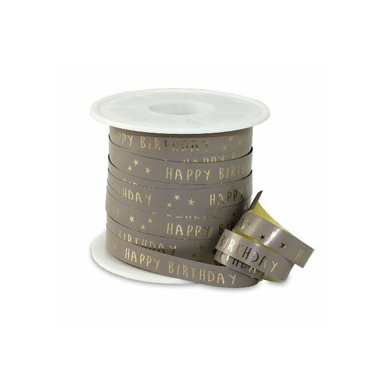 lint taupe goud happy birthday