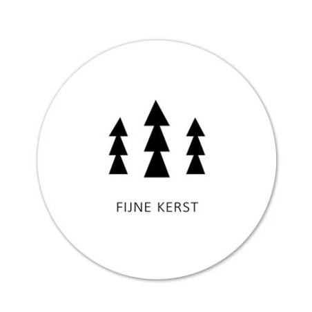 sticker fijne kerst kerstboom