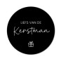 stickers liefs kerstman zwart wit